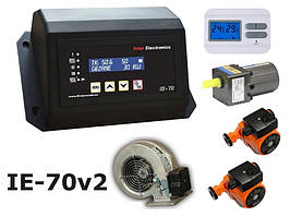 IE-70v2 C.W.U. Автоматика для котла з автоматичним подаванням палива з Г.В.С. (на два насоси)