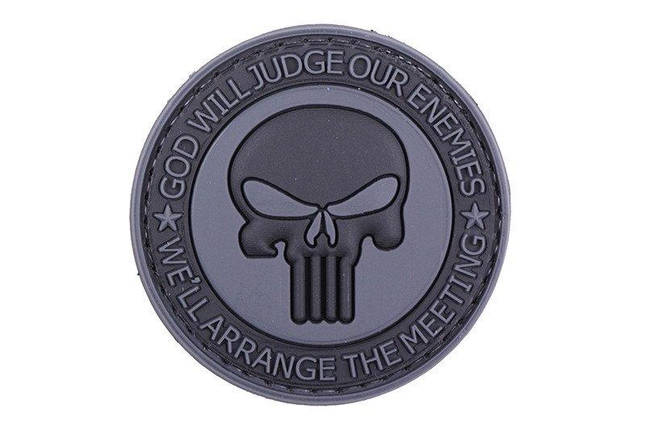 Нашивка 3D - God Will Judge Our Enemies - Black [GFC Tactical] (для страйкболу), фото 1