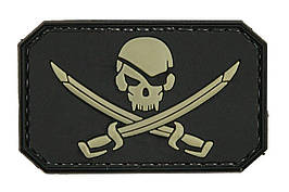 Naszywka 3D – Pirate Skull - czarna [GFC Tactical] (для страйкболу)
