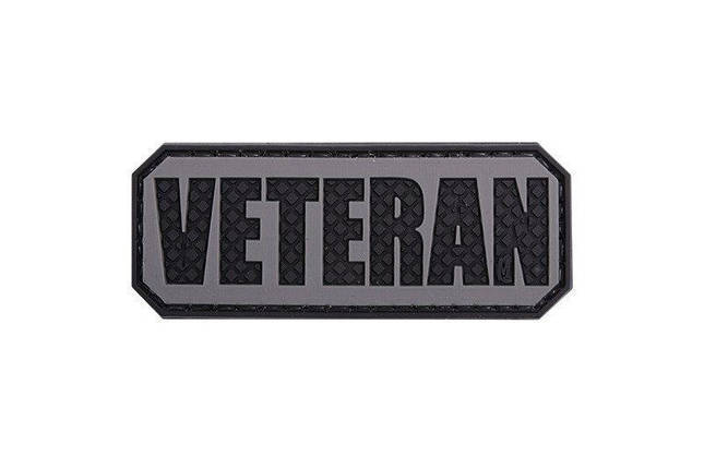 Нашивка 3D - Veteran - Black [GFC Tactical] (для страйкболу), фото 1