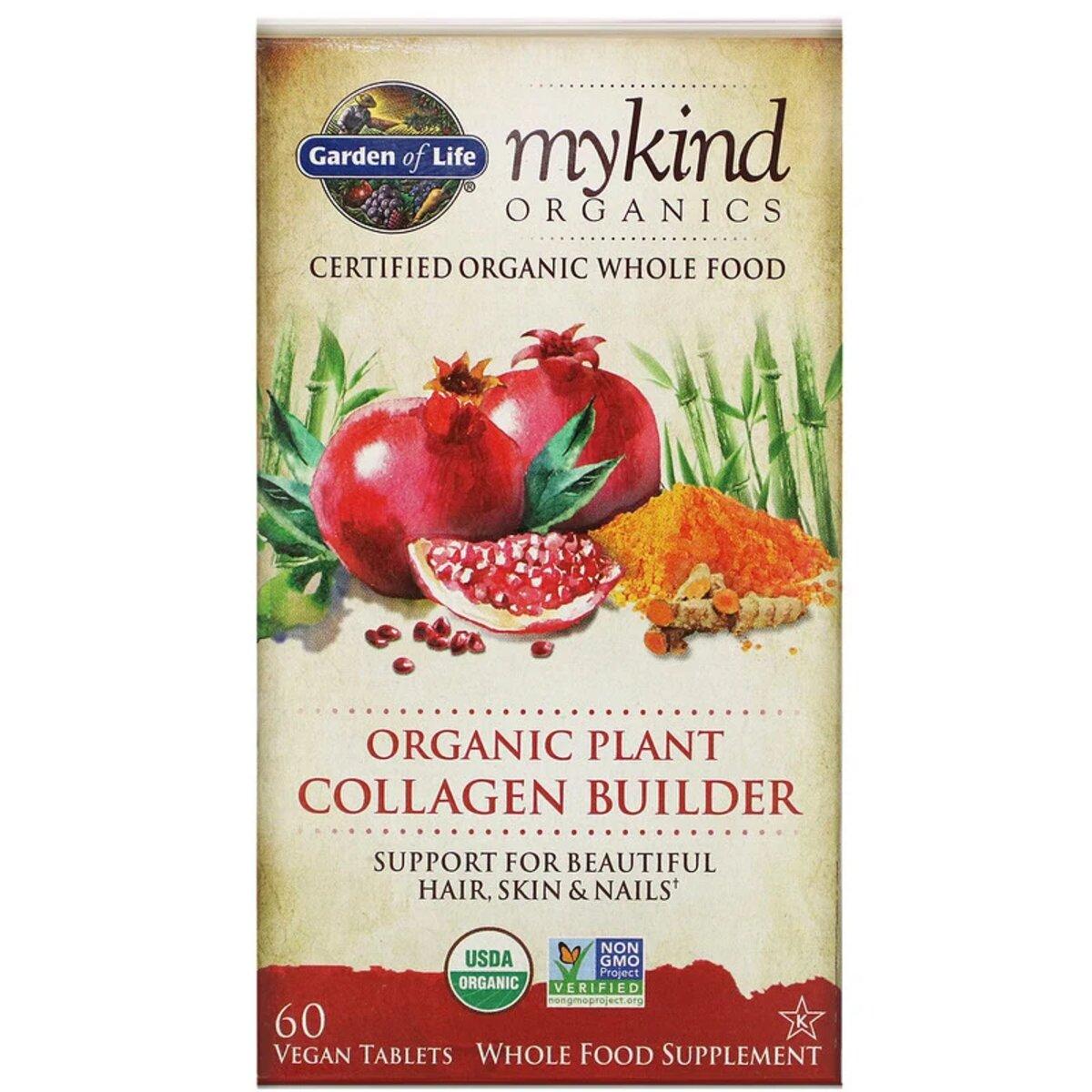 Органічний Колаген, Collagen Builder, MyKind Organics, Garden of Life, 60 таблеток веганских