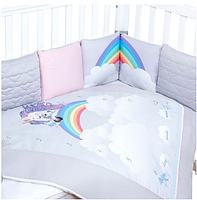 Комплект постільної білизни дитячий Baby Veres Unicorn love 6 одиниць, фото 3