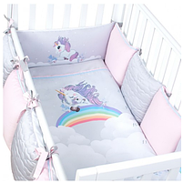Комплект постільної білизни дитячий Baby Veres Unicorn love 6 одиниць, фото 4