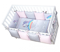Комплект постільної білизни дитячий Baby Veres Unicorn love 6 одиниць, фото 5