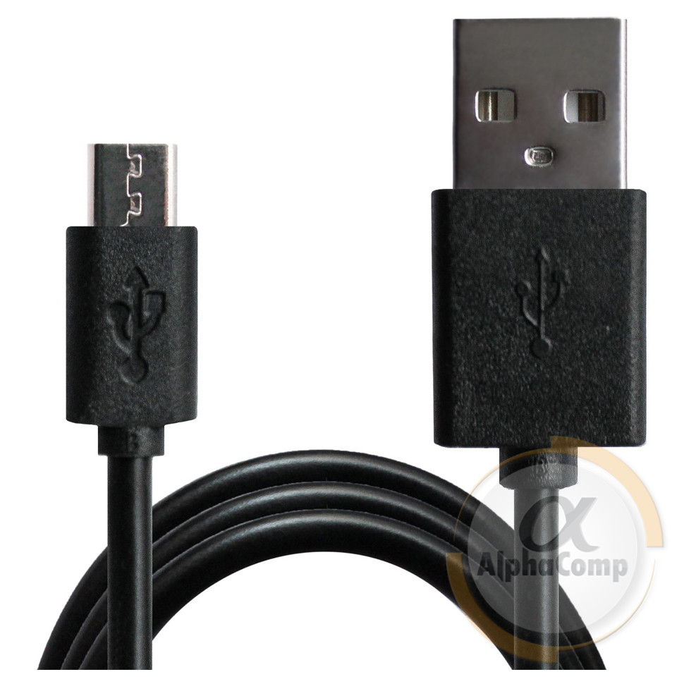 Кабель USB 2.0 (AM/microUSB) 1.5 м Grand-X 2.1 A мідь, чорний