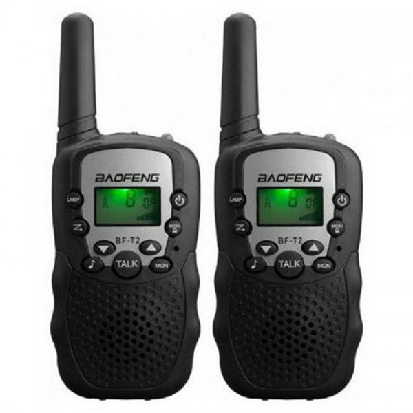 Рация Baofeng MiNi BF-T2 PMR446 (0.5W, PMR446, 446 MHz, до 5 км, 8 каналов, 4xAAA), 2шт, черная - фото 1 - id-p1244711755