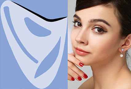 Шаблон, трафарет для макіяжу, підведення очей форма 4 стилі