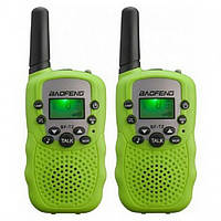 Рация Baofeng MiNi BF-T2 PMR446 (0.5W, PMR446, 446 MHz, до 5 км, 8 каналов, 4xAAA), 2шт, зеленая