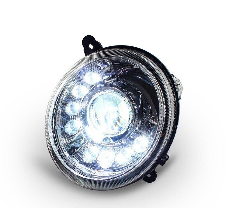 Передние фары Jeep Patriot (10-14) тюнинг Led оптика (линза под ксенон) - фото 5 - id-p1244786599