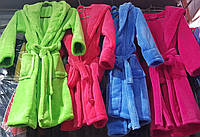 Халат махровий для дівчинки з капюшоном від 6 до 14 років