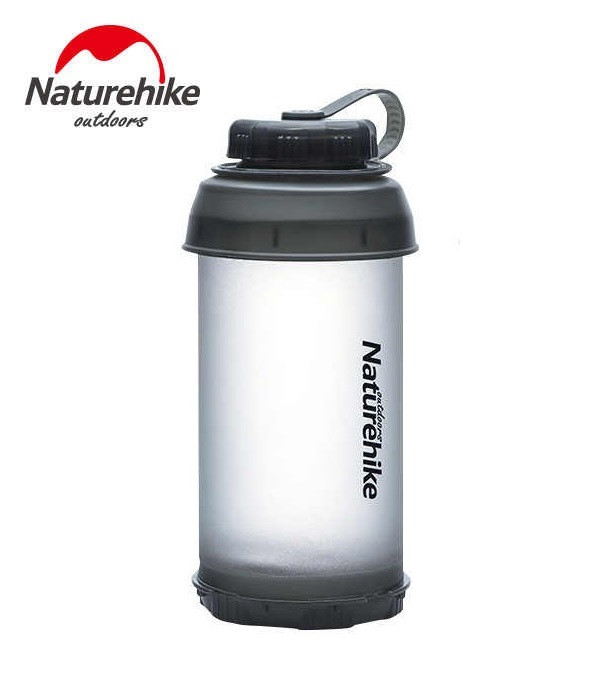 Пляшка складана для води спортивна силіконова Naturehike 750 ml Gray, фото 1
