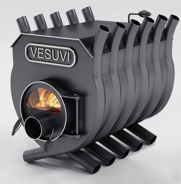 Піч опалювальна булер'ян «Vesuvi» з варильною поверхнею «03»+скло, фото 1
