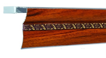 Карниз алюмінієвий Черешня БР 02 дворядний комплект з кронштейнами кріпленням, фото 1