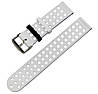 Подвійний ремінець з перфорацією для годинника Motorola Moto 360 2nd gen (46 mm) - Black&White, фото 2
