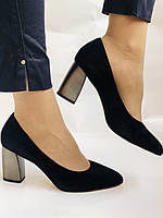 Polann Женские модельные туфли-лодочки. Натуральная замша. Размер 39
