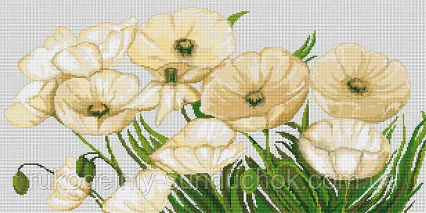 Набір для вишивання хрестом "Luca-s" B273 Білі маки, фото 1