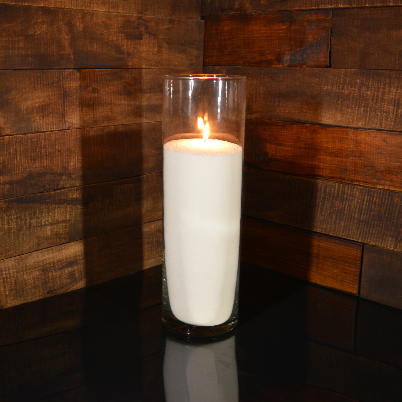Насипна свічка біла, h 38 см, Діаметр 12 см, з пальмового воску