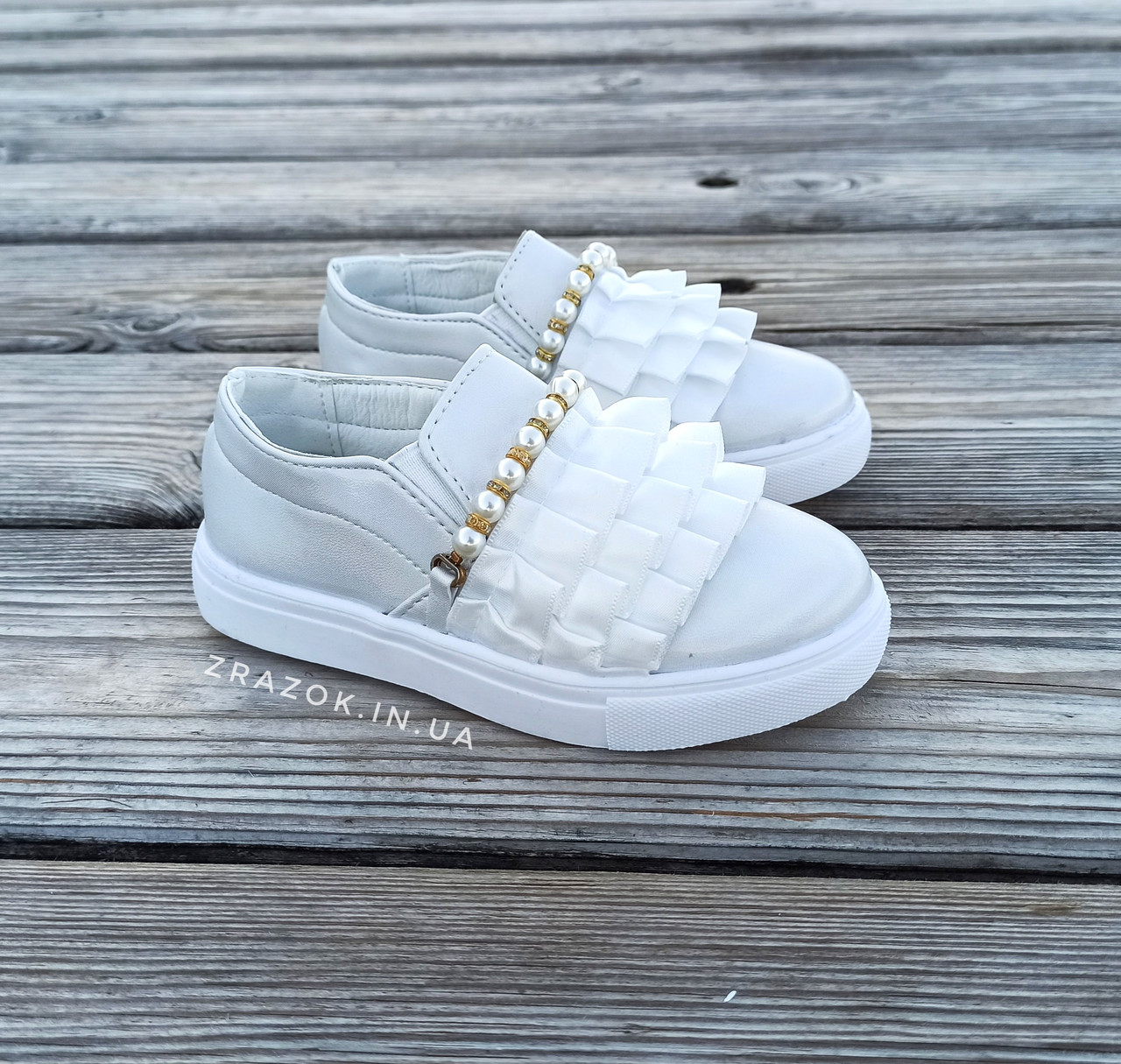 Білі туфлі дитячого кеди на дівчинку в школу взуття для шкільного взуття біла