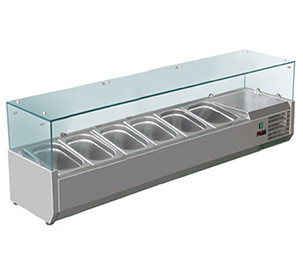 Вітрина для топінгу HURAKAN HKN-GXD1400GC