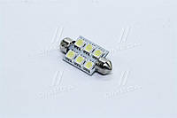 Лампа LED софитная C5W 12V T11x39-S8.5 (6SMD,size 5050) WHITE tmp-25T11-12V