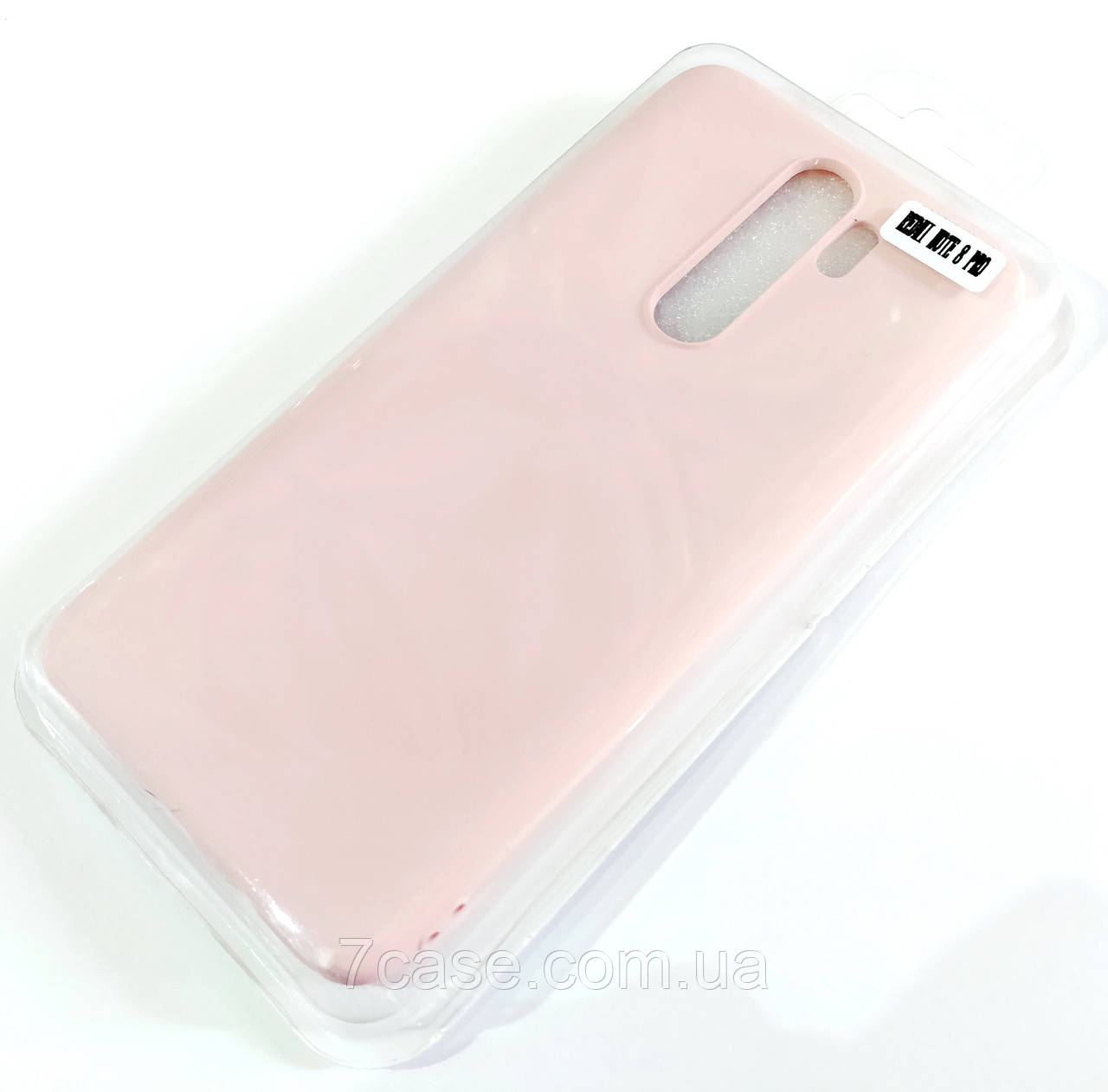 Чохол для Xiaomi Redmi Note 8 Pro матовий Silicone Case Full Cover Macarons Color Рожевий