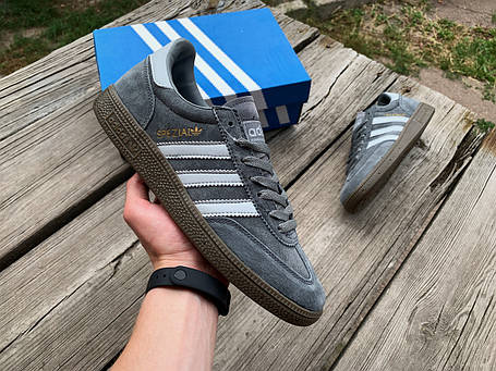 Чоловічі кросівки кеди Adidas Handball Spezial сірі, фото 1