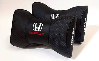 Подушка на підголовник в авто Honda чорна 1 шт