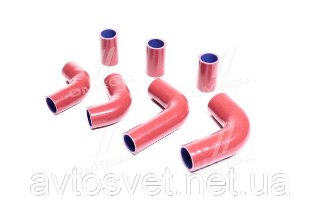 Патрубок радіатора ПАЗ 4234 Двиг.245 (СИЛІКОН, до-кт 7 шт.) 672-1303010, фото 1