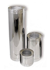 Сендвіч труба 0,5 м неіржавка сталь в оцинковці AISI, фото 3