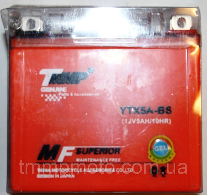Мотоакумулятор 12v5a.h. Жовтогарячий ( розмір JAWA) ТММР