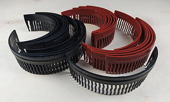 Зручний гребінець для бабусь – пластикова щітка з 33 зубчиками, 19 см, чорний колір, легкий догляд і комфортне розчісування