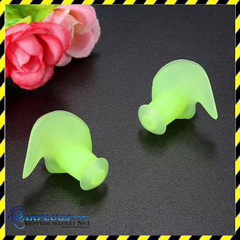 Беруші для плавання силіконові Silenta Swim Pro, зелений колір. Акція!