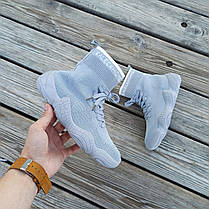Сірі Yeezy 500 текстиль жіночі кросівки адідас ізі 500, фото 2