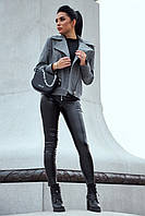 Кашемірова куртка–косуха 1629 (42–48р) в кольорах чорний 4304, фото 3