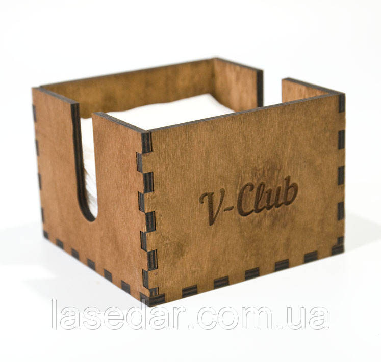 Серветниця квадратна з дерева, фото 1