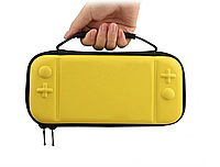 Чехол кейс Woopower с ручкой для Nintendo Switch Lite / Есть стекла / Желтый