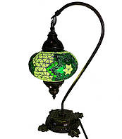 Настольный изогнутый турецкий светильник кэмэл Sinan из мозаики ручной работы Зеленый 2