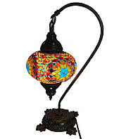 Настольный изогнутый турецкий светильник кэмэл Sinan из мозаики ручной работы цветной 2