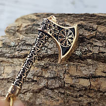 Сокира з Шоломом жаху, кулон, підвіс, оберіг, амулет, фото 3