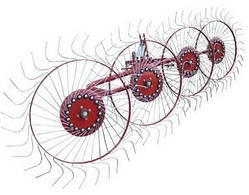 Граблі-ворошки тракторні ZV "Сонечко" (4 колеса, польська оцинкована грабліна)