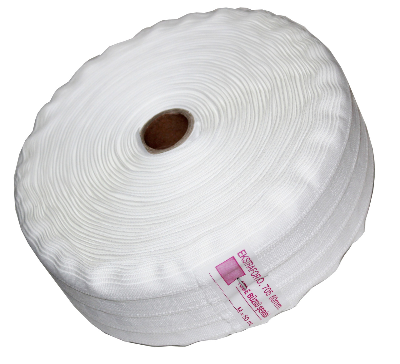 Тасьма шторна (60 мм/50 м) біла, фото 1