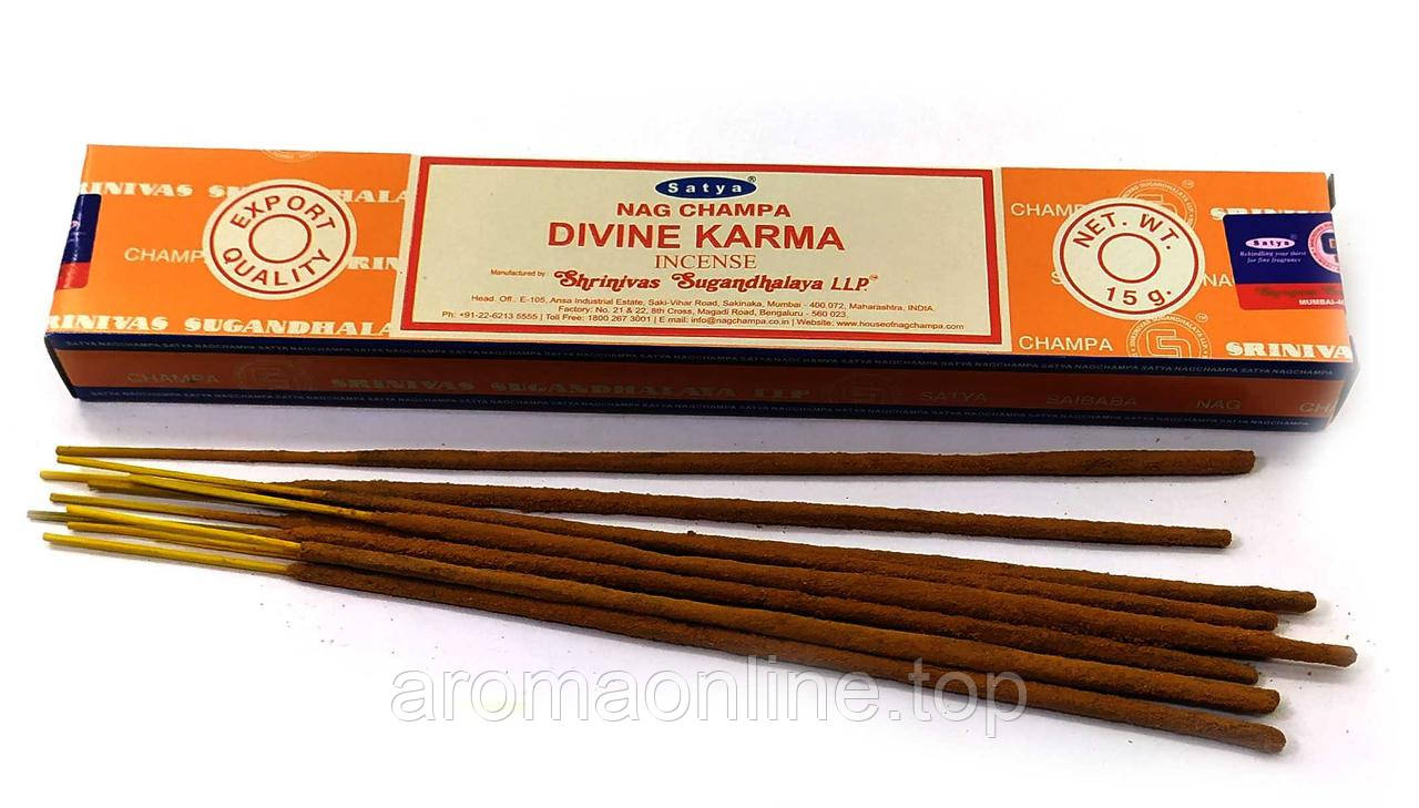 Аромапалочки Divine Karma "Божественна Карма", Satya, Індія, фото 1