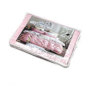 Постільна білизна Королева Ночі (Бязь) | Полуторний комплект | 50х70 | Рожевий в клітку, фото 3