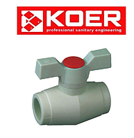 Кран шаровой для горячей воды d20 KOER PPR K0181/PRO