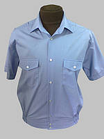 Формова сорочка блакитна (синя) на короткий рукав