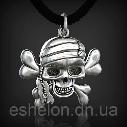 Підвіска срібна Череп Пірата, фото 1