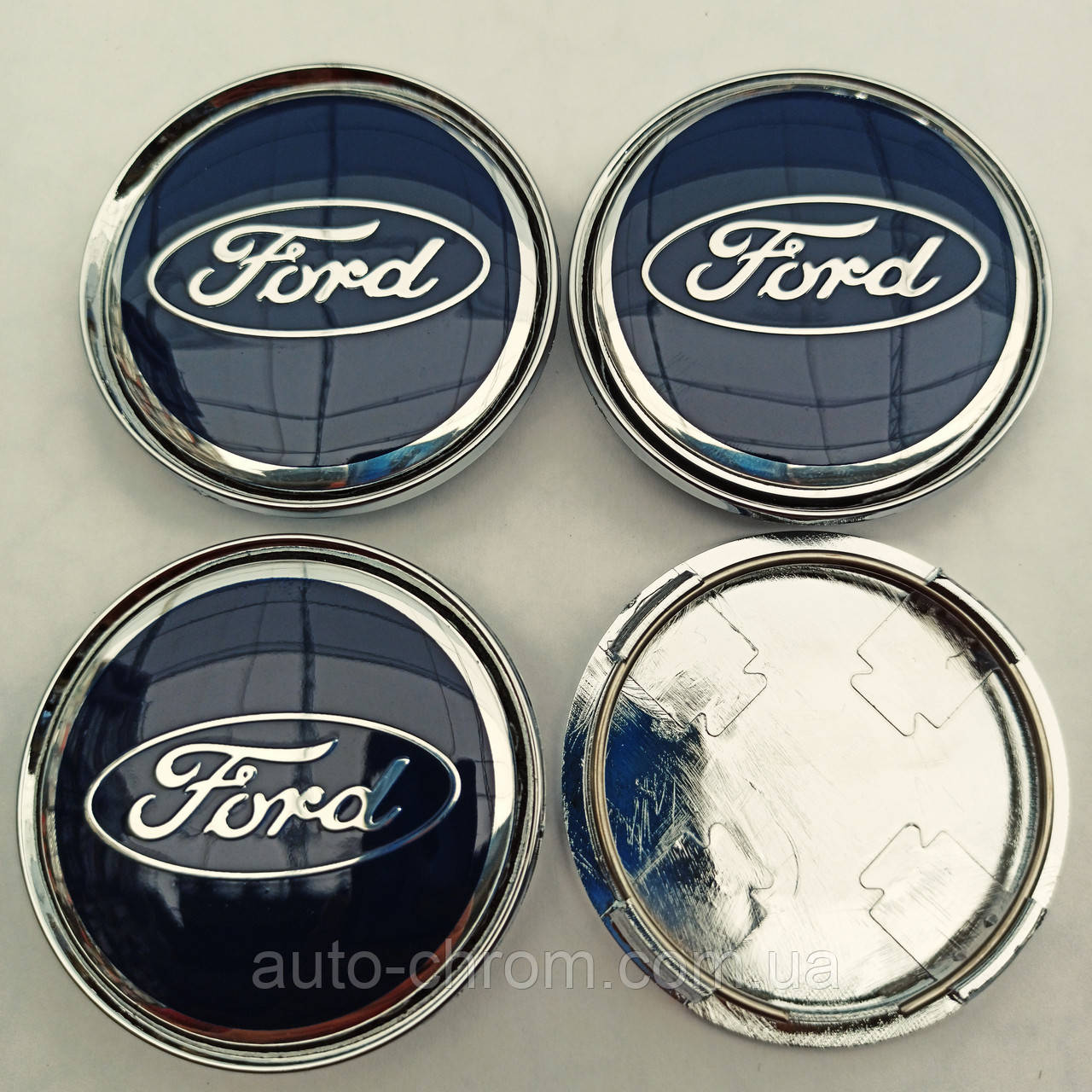Ковпачки в диски Ford 58-63 мм сині
