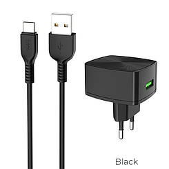 Адаптер мережевий HOCO Micro USB cable Cutting-edge C70A |1USB, QC3.0, 3A|