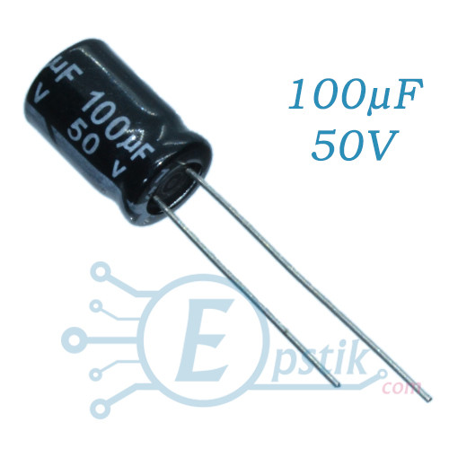 Конденсатор 100uF 50V, (8*12) 105°C