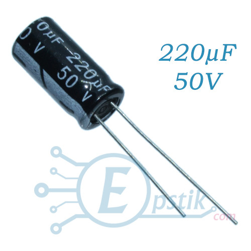 Конденсатор 220uF 50V, (10*13) 105°C